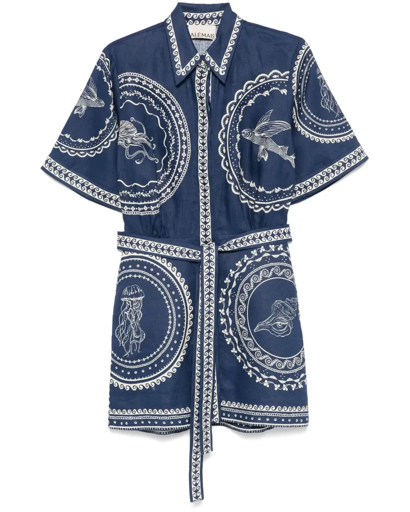 ALEMAIS Oceane Minikleid - Blau Blau