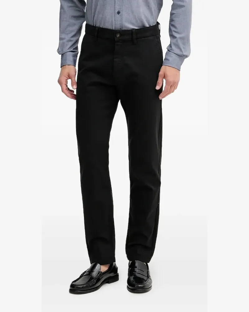 HUGO BOSS Hose mit Logo-Patch - Schwarz Schwarz