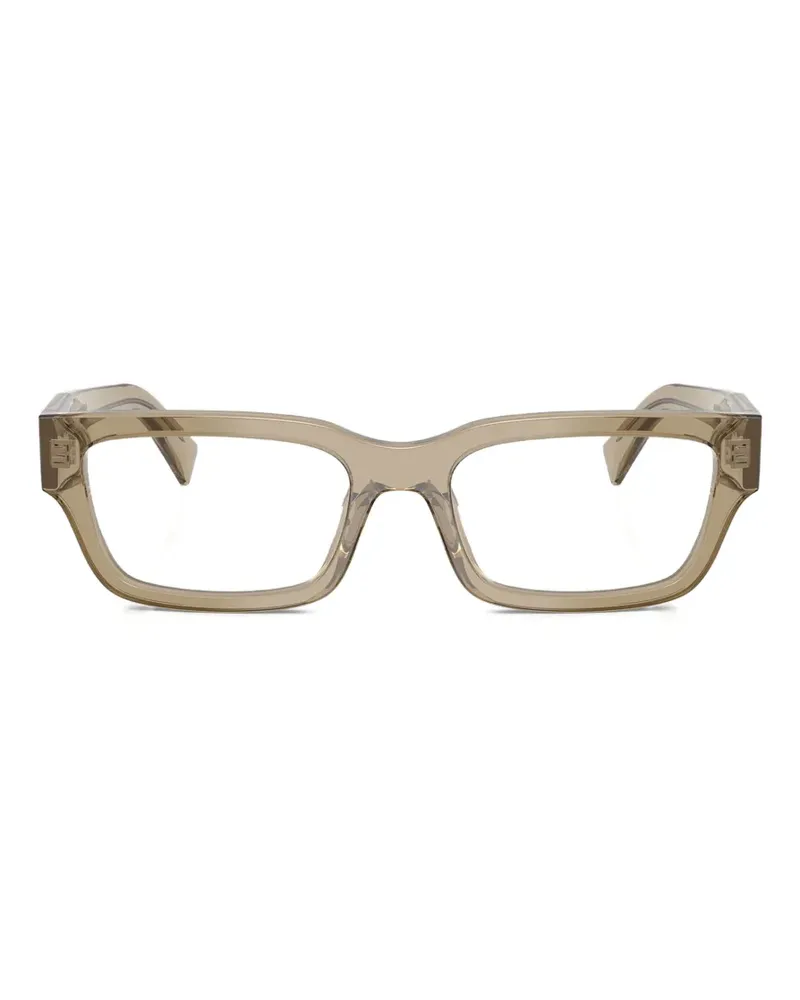 Prada rectangle-frame glasses - Nude Nude