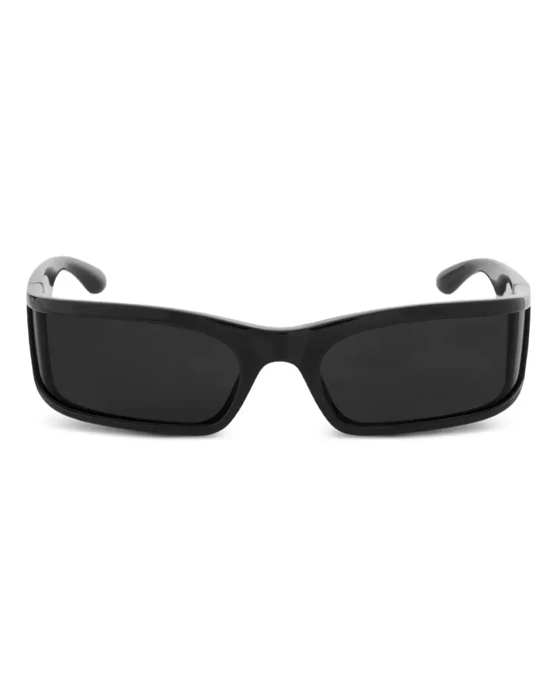 Balenciaga Eckige Sonnenbrille mit Logo - Schwarz Schwarz