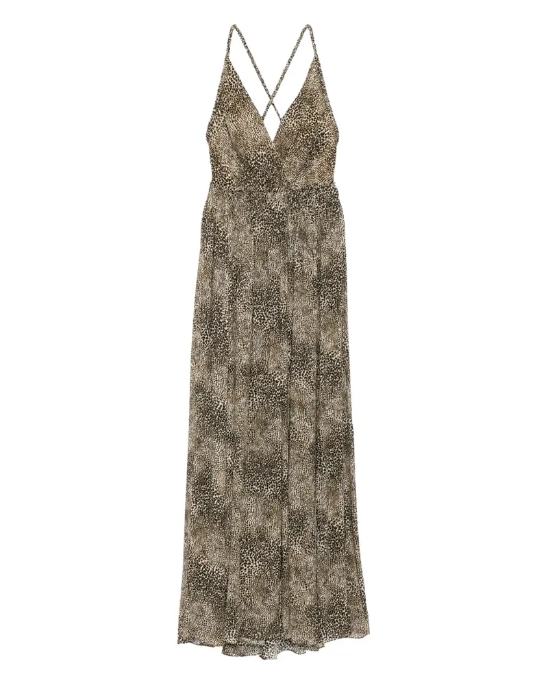 Elie Saab Kleid mit Animal-Print - Braun Braun