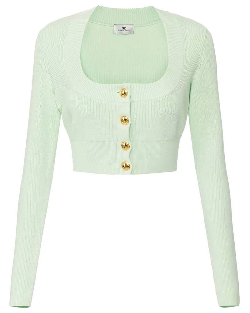 Elisabetta Franchi Klassischer Cropped-Cardigan - Grün Grün