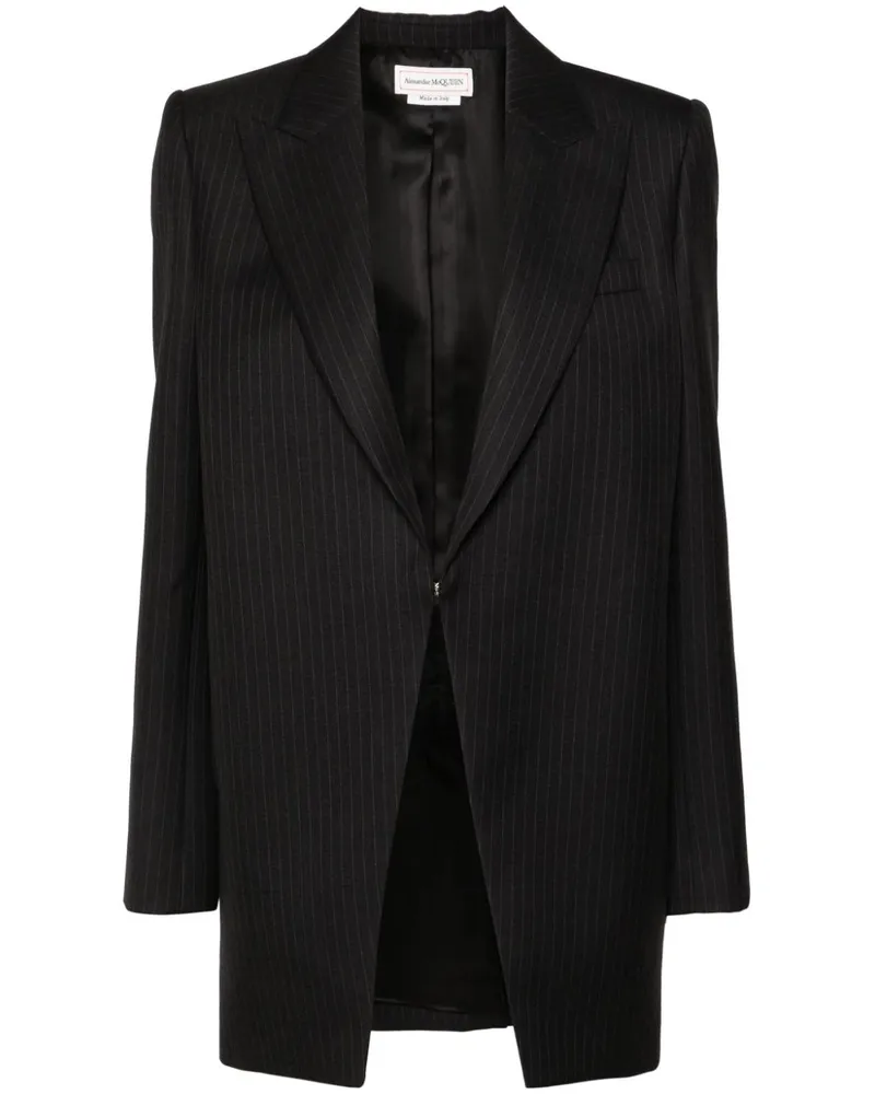 Alexander McQueen Blazer mit Nadelstreifen Grau