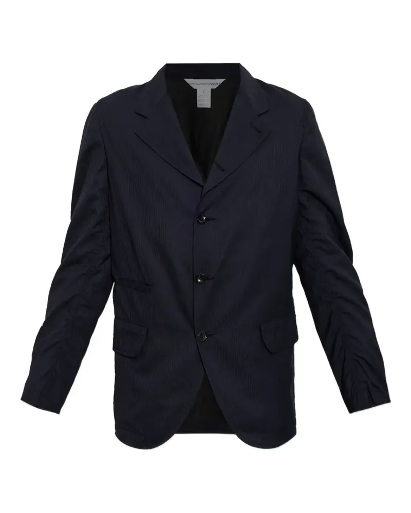 Comme des Garçons Gestreifte Jacke mit gerafften Ärmeln - Blau Blau