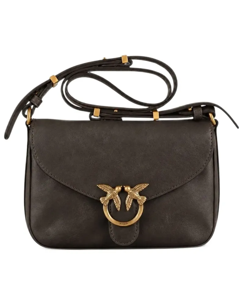Pinko Schultertasche mit Logo-Schild - Braun Braun
