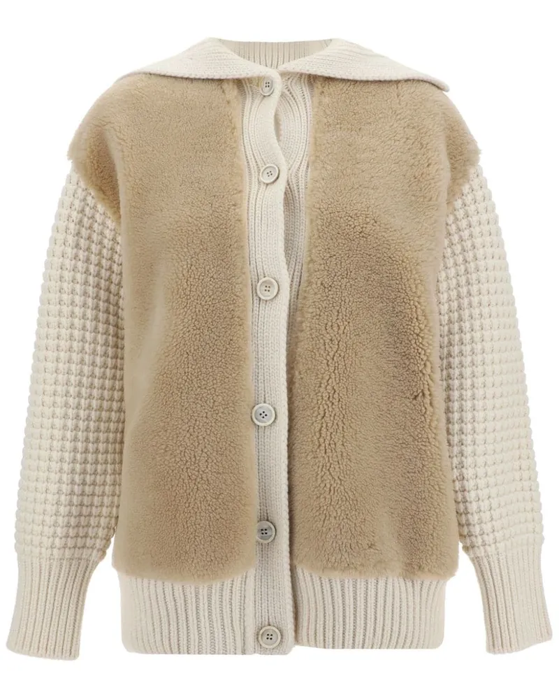 Fabiana Filippi Cardigan aus Shearling - Nude Nude