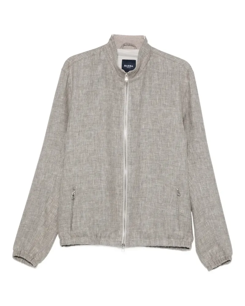 BARBA Jacke mit elastischem Saum - Grau Grau