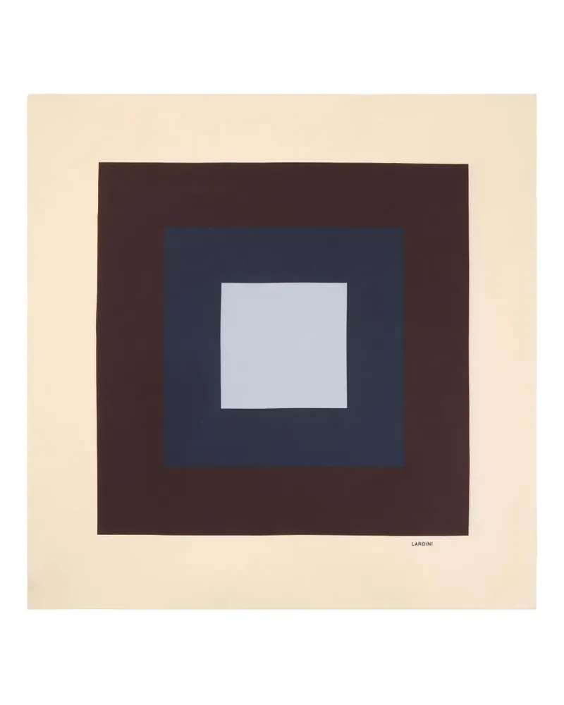 LARDINI Seidenschal mit geometrischem Print - Nude Nude