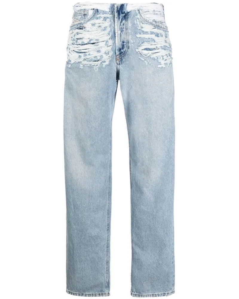 Diesel Halbhohe Jeans - Blau Blau