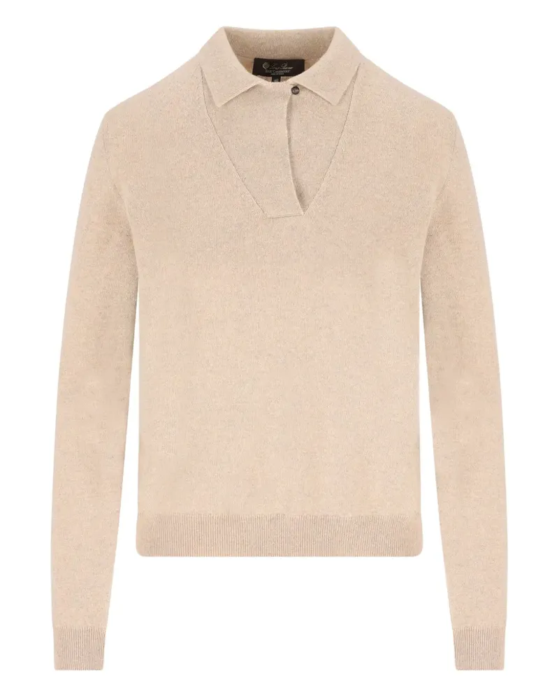 Loro Piana Gestricktes Poloshirt - Nude Nude