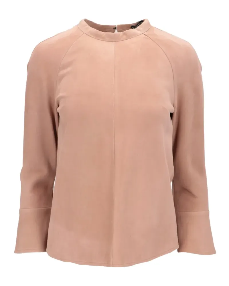 Tom Ford raglan-sleeve suede blouse - Orange Orange
