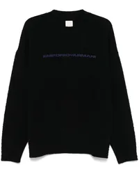 Emporio Armani Pullover mit Logo-Print Schwarz