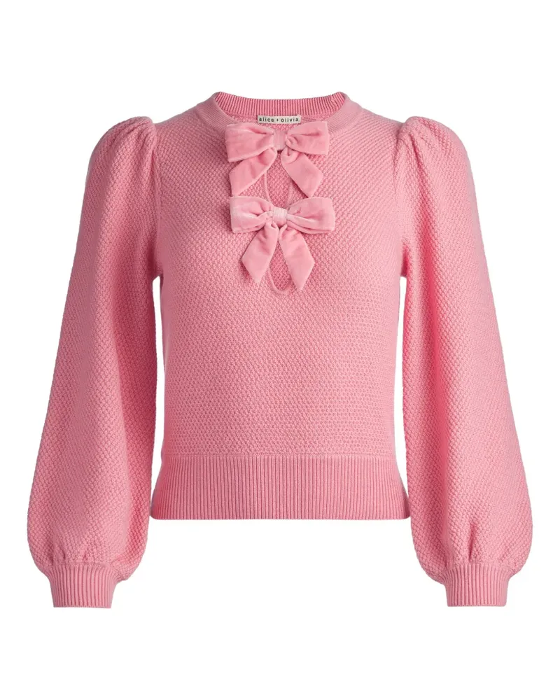 Alice + Olivia Doris Pullover mit Puffärmeln - Rosa Rosa
