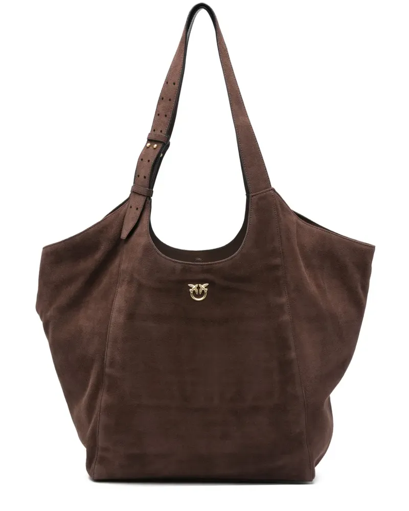 Pinko Schultertasche mit Schnallen - Braun Braun