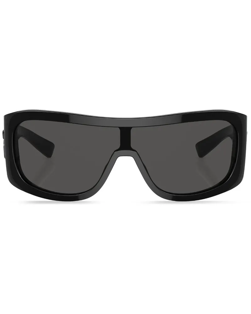 Dolce & Gabbana Sonnenbrille mit Shield-Gestell - Schwarz Schwarz