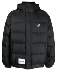 Izzue Gefütterte Jacke mit Logo-Print Schwarz