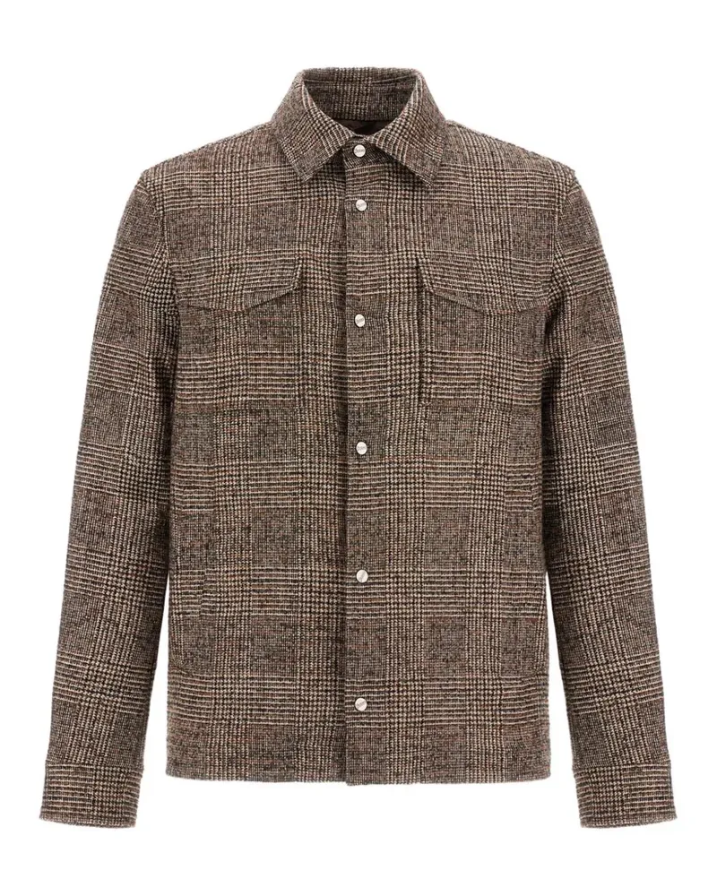 Herno Hemdjacke mit Karomuster - Braun Braun