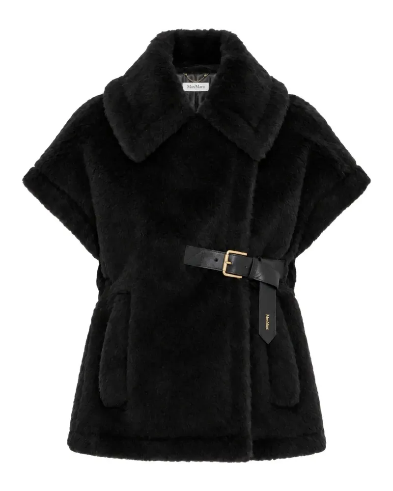 Max Mara belted faux-fur gilet - Schwarz Schwarz
