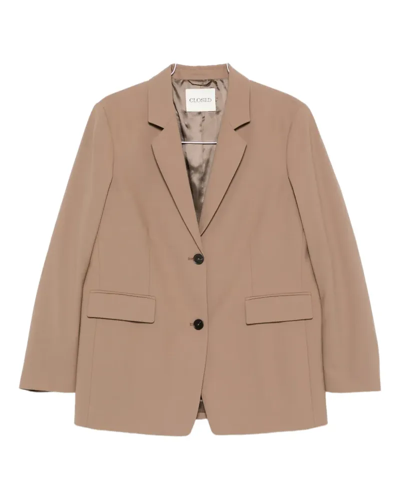 Closed single-breasted notched-lapels blazer - Nude Nude