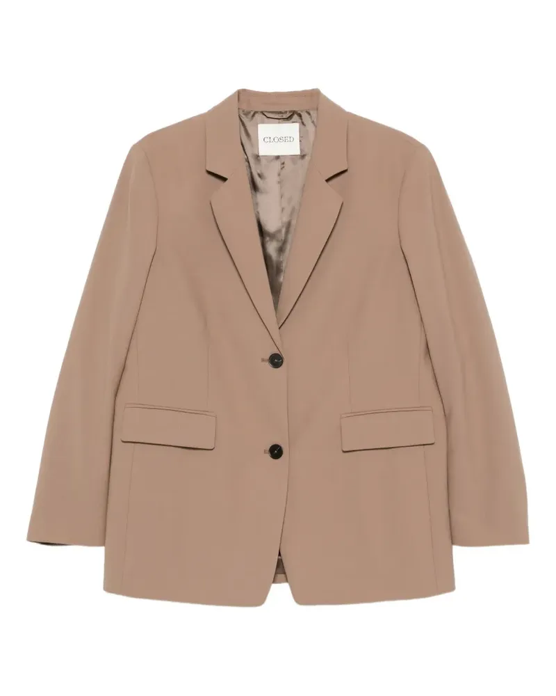 Closed single-breasted notched-lapels blazer - Nude Nude
