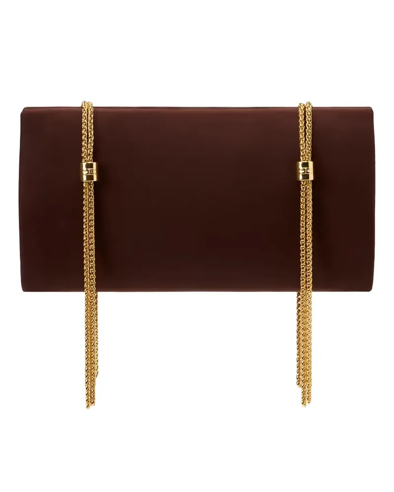 Elisabetta Franchi logo chain ophidia shoulder bag - Braun Braun