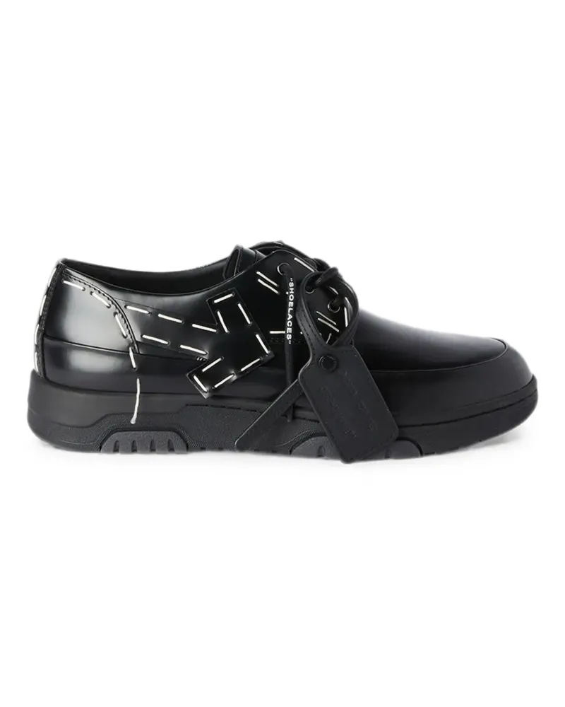 OFF-WHITE Out of Office Derby-Schuhe mit Kontrastnähten - Schwarz Schwarz