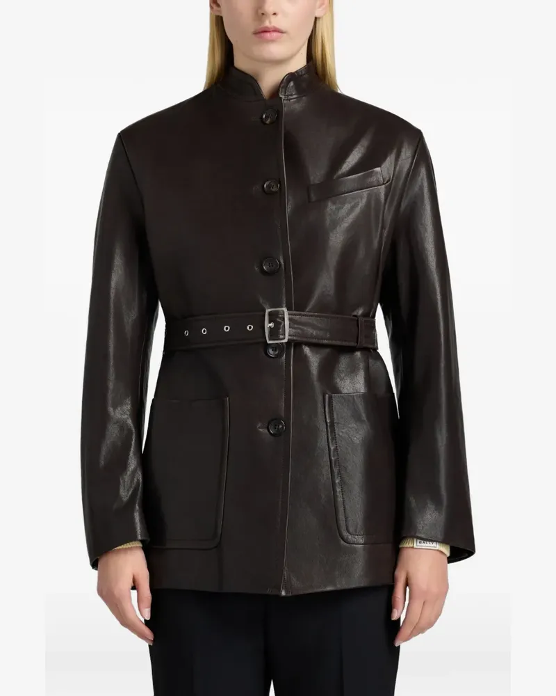 Bally Klassische Lederjacke - Braun Braun