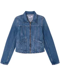 RE/DONE Jeansjacke mit Reißverschluss Blau