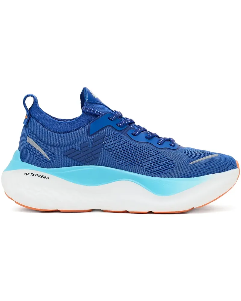 EA7 Lauf-Sneakers mit Kontrasteinsätzen - Blau Blau