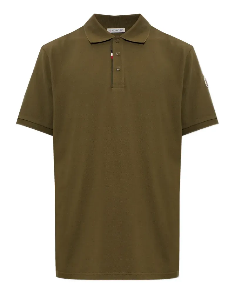 Moncler Poloshirt mit Logo-Patch - Grün Grün