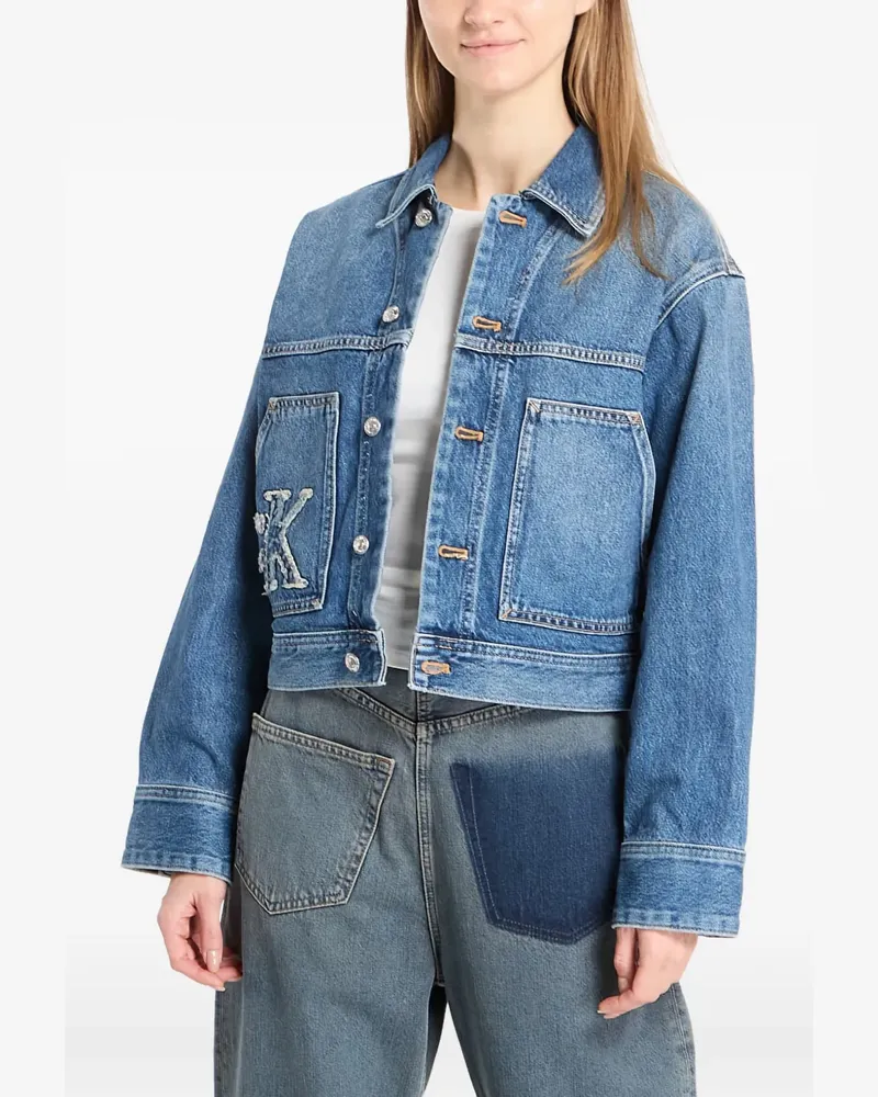 Calvin Klein Workwear logo-appliqué denim jacket - Blau Blau