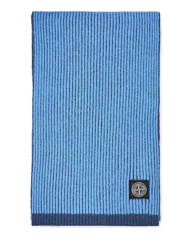 Stone Island ribbed wool scarf - Blau Blau