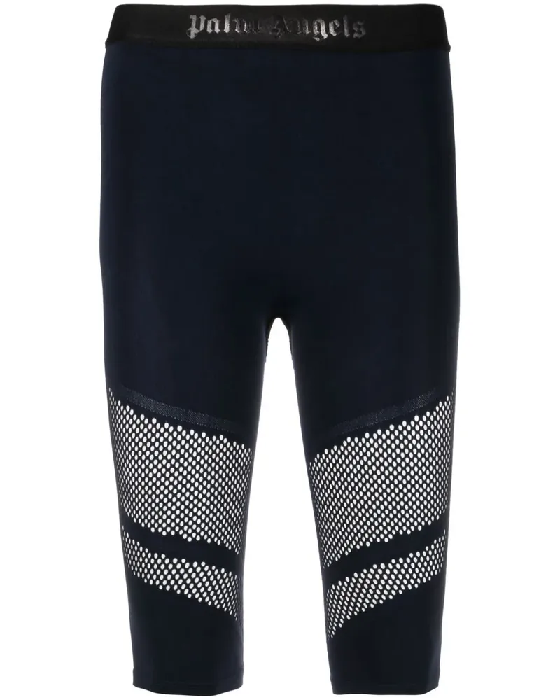 Palm Angels Schmale Shorts - Blau Blau