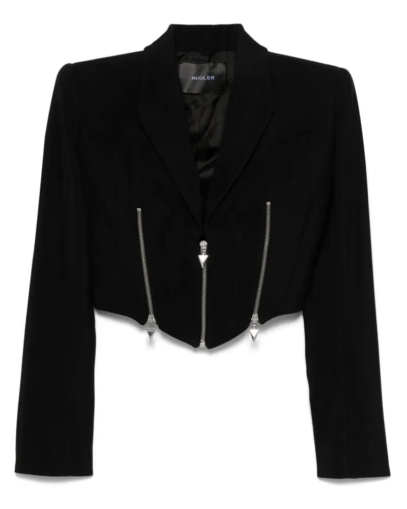 Thierry Mugler Jacke mit Reißverschluss - Schwarz Schwarz