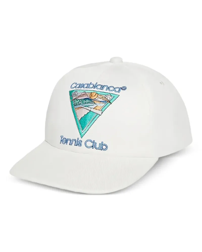 Casablanca Paris embroidered cap hat - Weiß Weiß