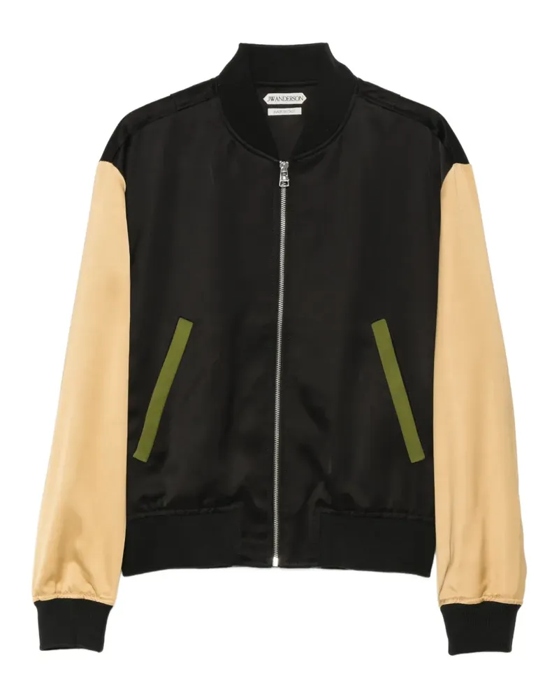 J.W.Anderson Jacke mit Kontrastärmeln und Reißverschluss - Schwarz Schwarz