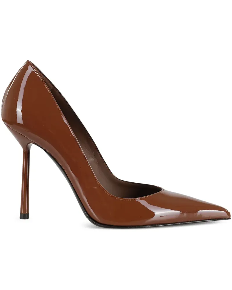 Le Silla Pumps aus Lackleder mit spitzer Kappe - Braun Braun