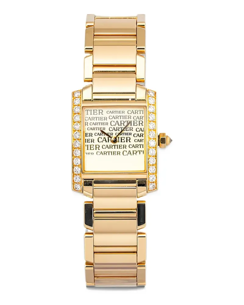Cartier Tank Française diamond 21mm watch - Gold Gold