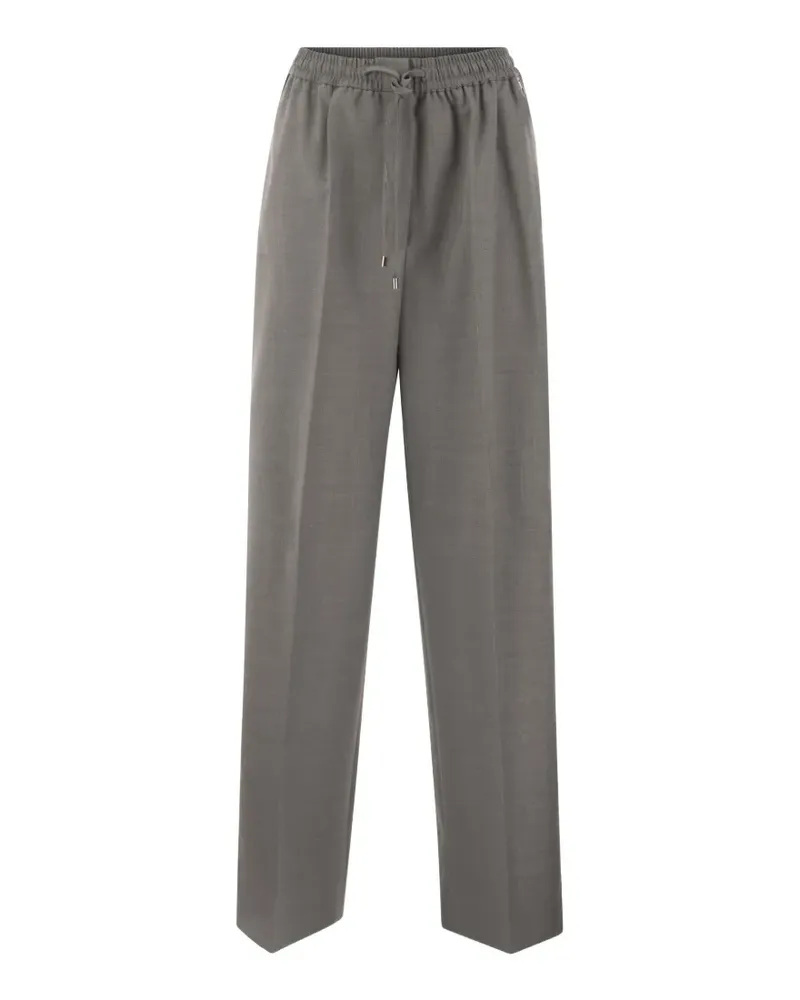 SPORTMAX drawstring side-stripe trousers - Grau Grau