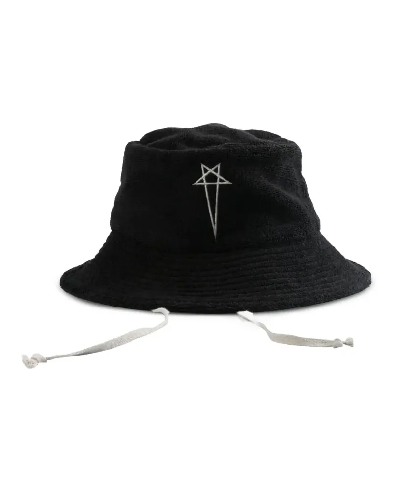 Rick Owens embroidered-motif bucket hat - Schwarz Schwarz