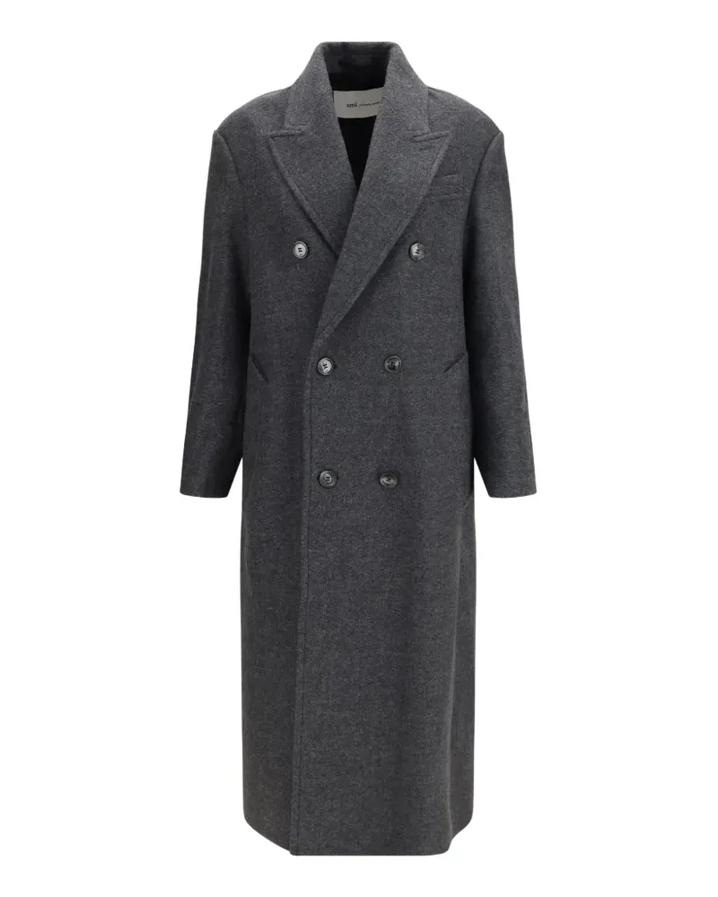 AMI Paris double-breasted wool coat - Grau Grau