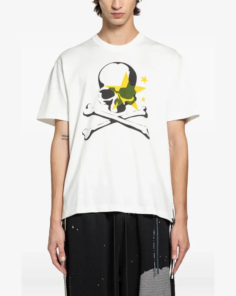 Mastermind World star-motif cotton T-shirt - Nude Nude