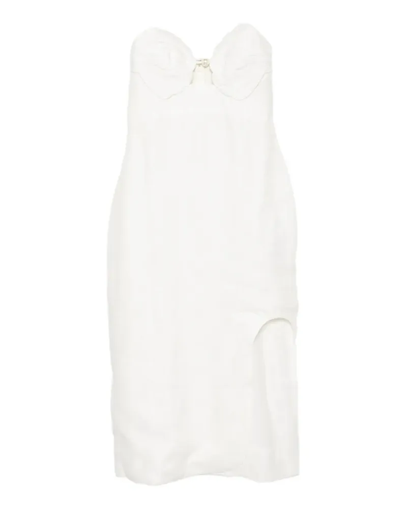 FARM Rio shell-detail bodice pearl midi dress - Weiß Weiß