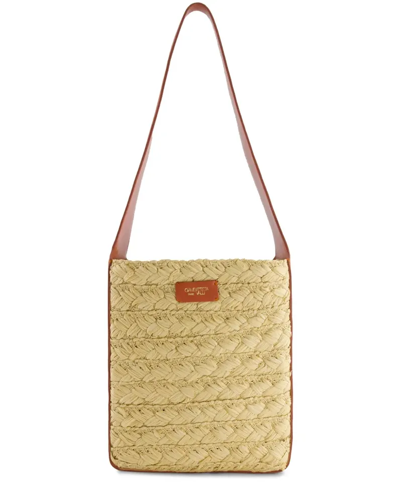 Giambattista Valli Strandtasche aus Bast - Nude Nude