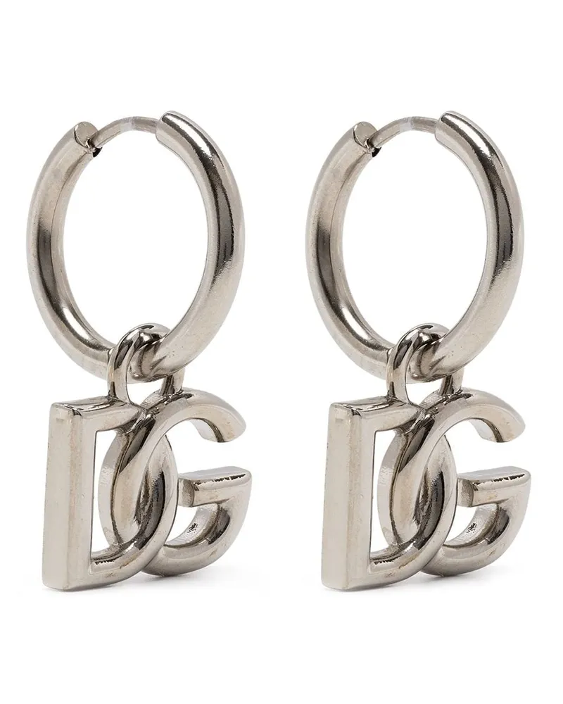 Dolce & Gabbana Creolen mit DG-Logo - Silber Silber
