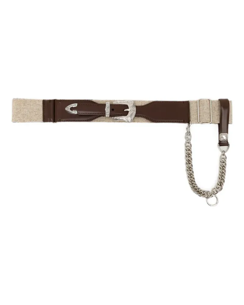 Toga Gürtel mit Kettendetail - Braun Braun
