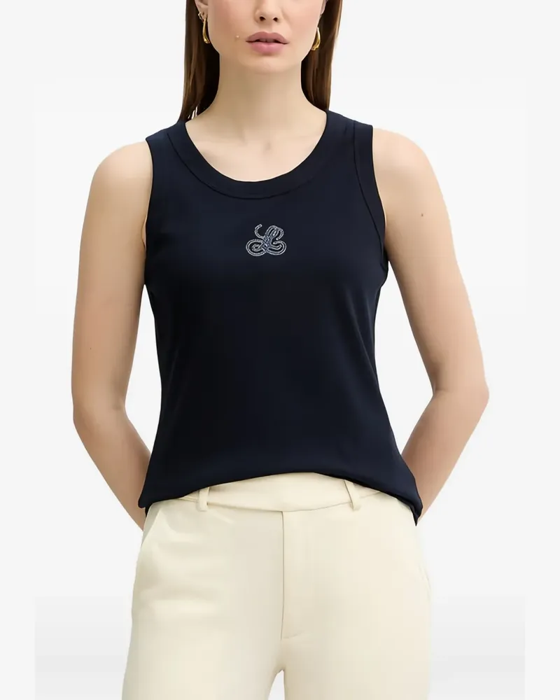 Luisa Spagnoli embroidered tank top - Blau Blau