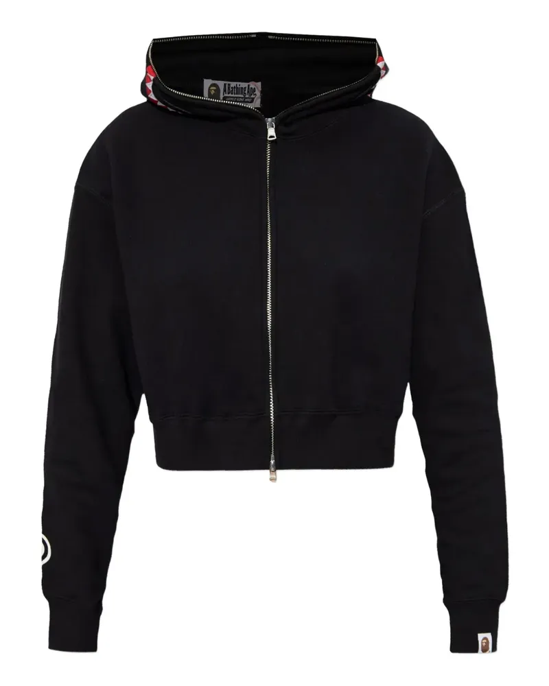 BAPE Shark Cropped-Hoodie - Schwarz Schwarz