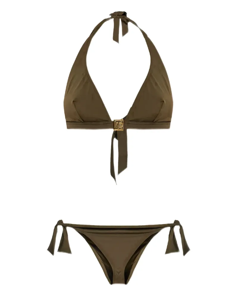 Balmain Triangel-Bikini - Grün Grün