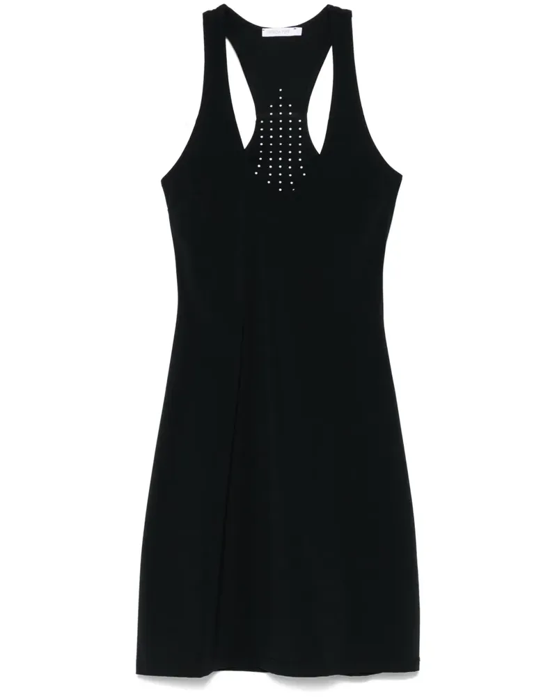 Patrizia Pepe Minikleid mit perforiertem Logo - Schwarz Schwarz